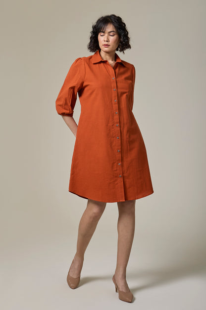 Terracotta Shirt Dress