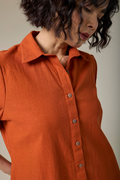 Terracotta Shirt Dress