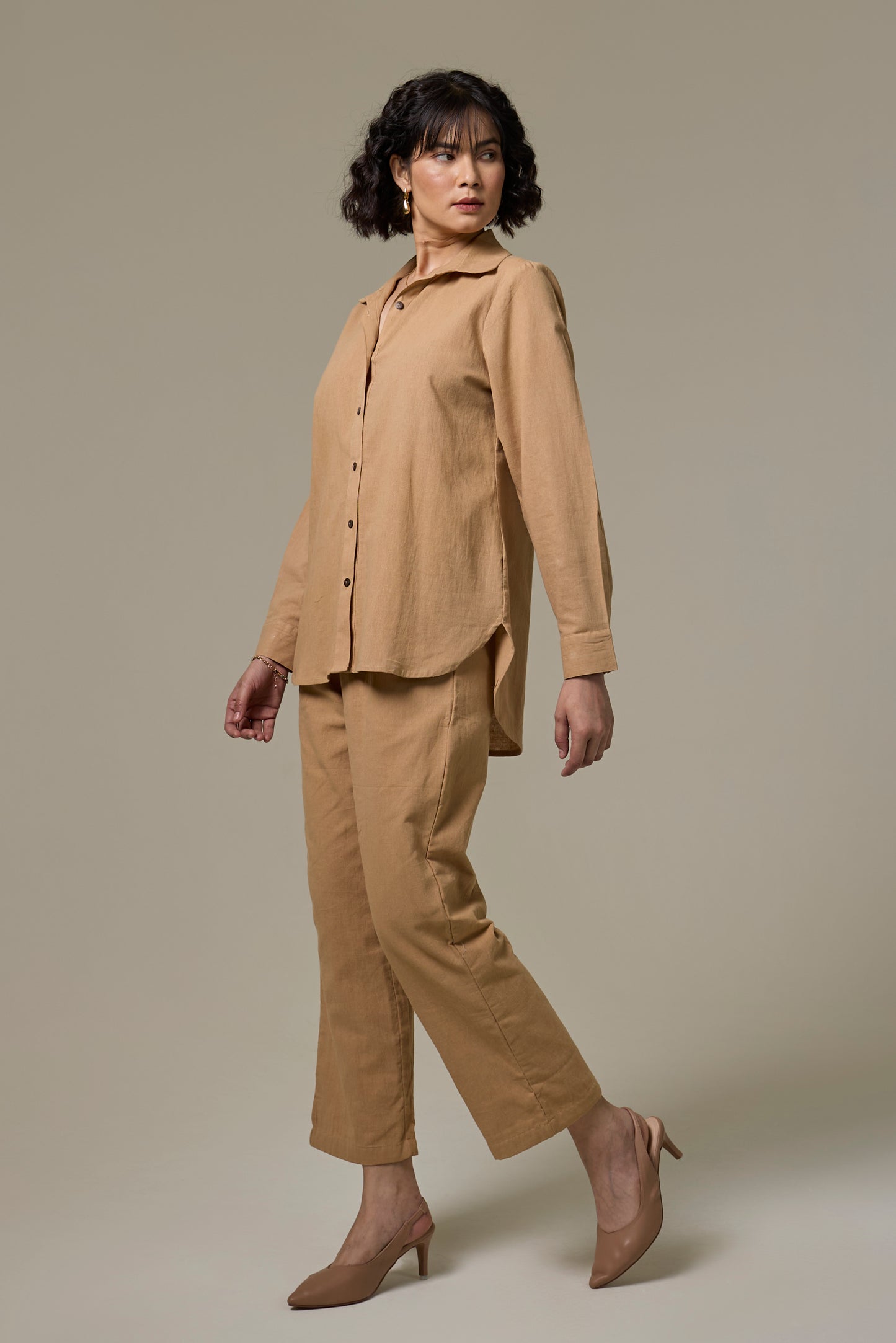 Clay Cotton Linen Shirt
