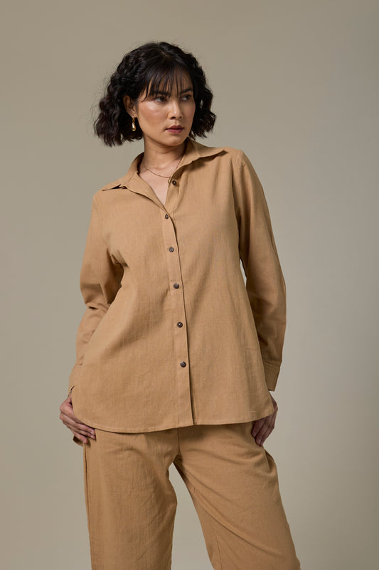 Clay Cotton Linen Shirt