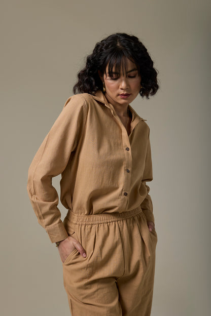 Clay Cotton Linen Shirt