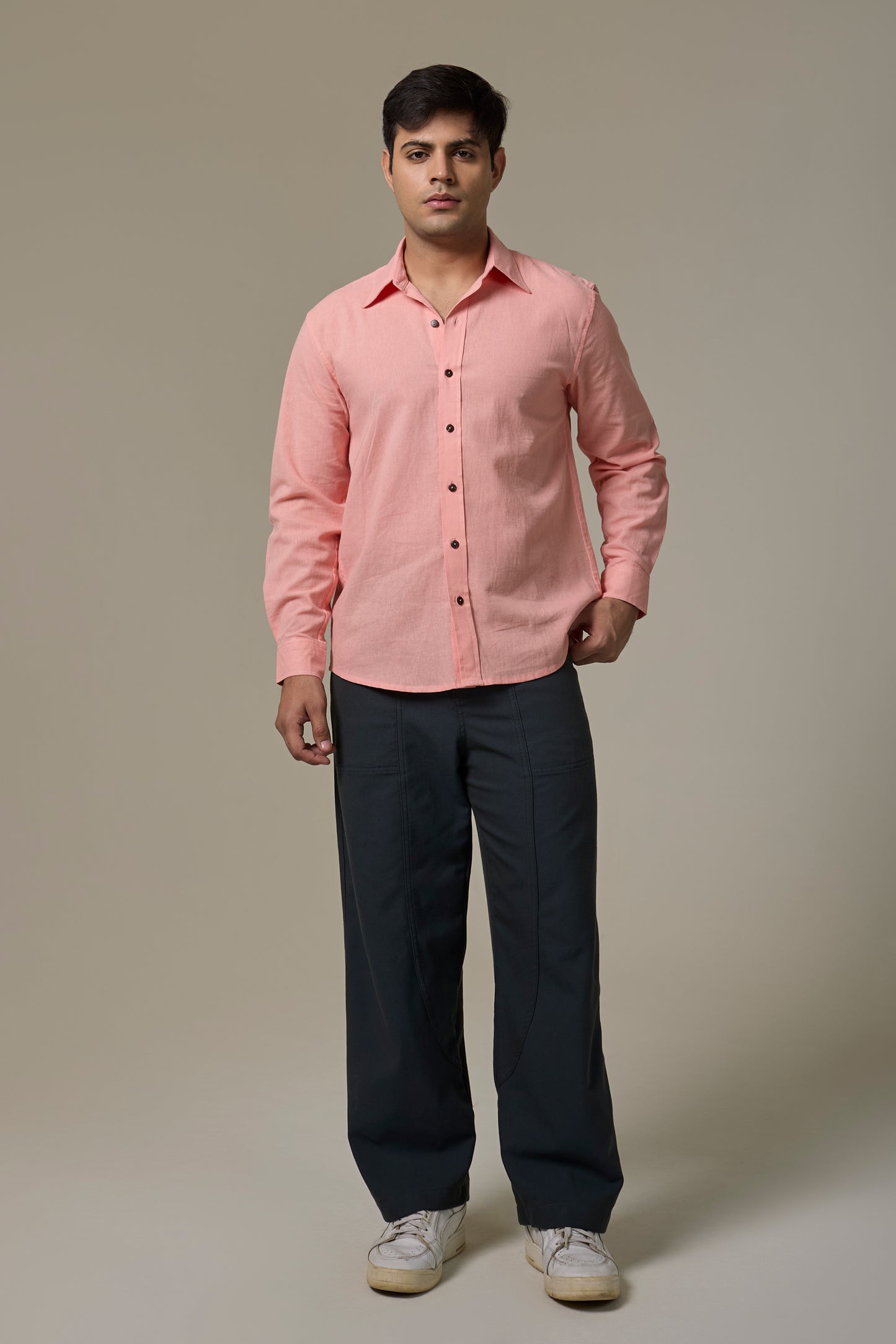 Blush Cotton Linen Shirt