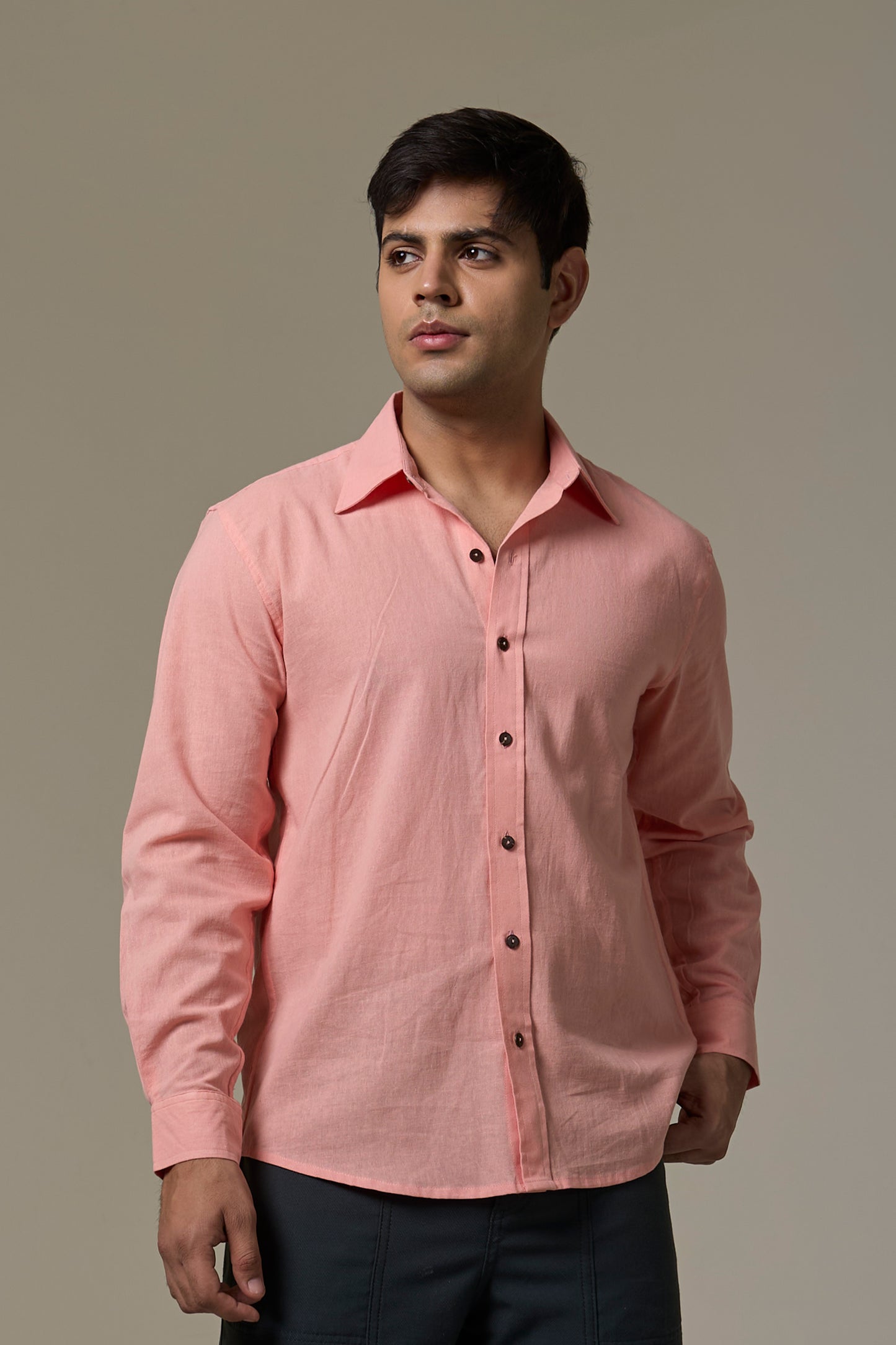 Blush Cotton Linen Shirt