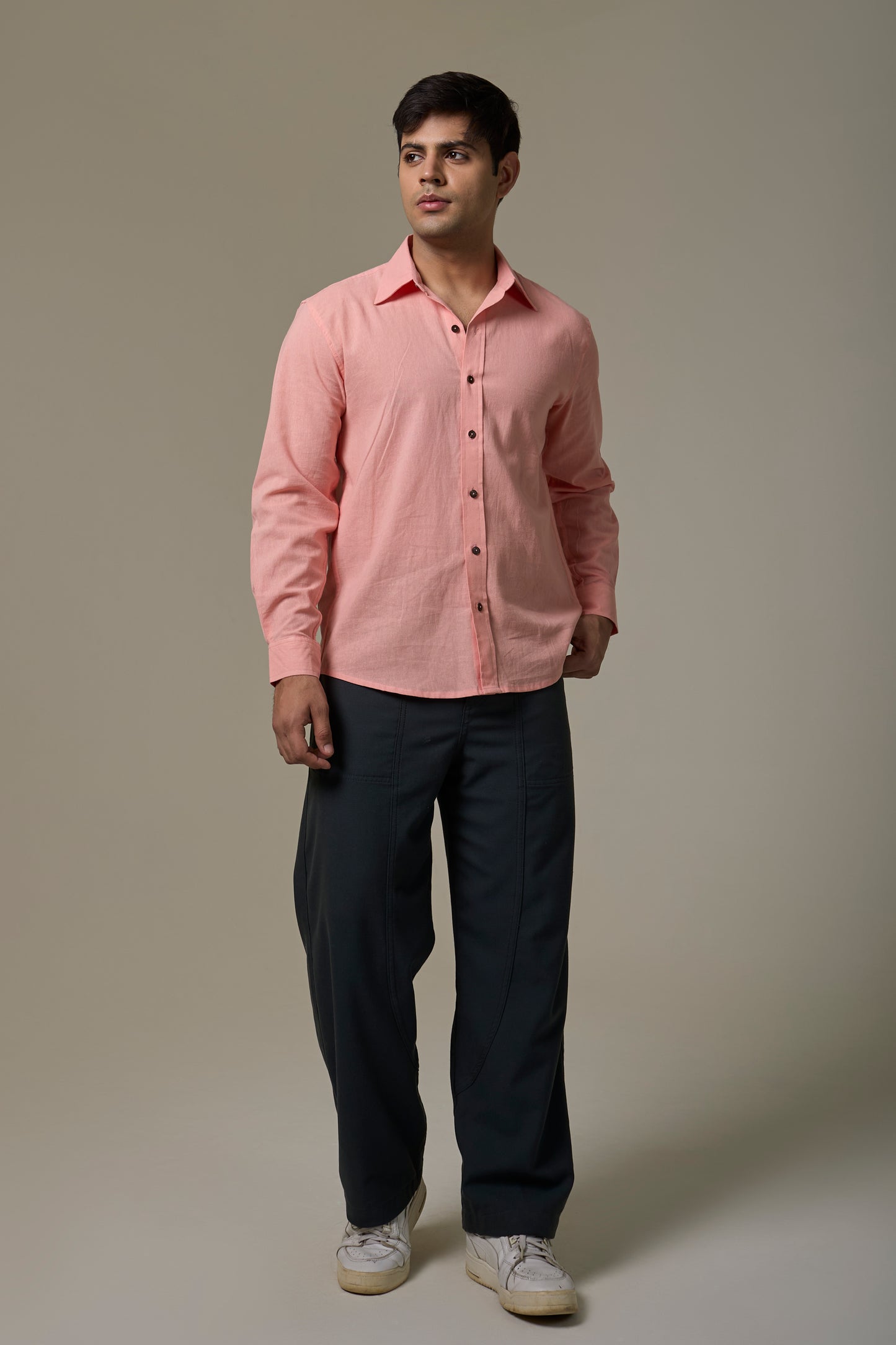 Blush Cotton Linen Shirt