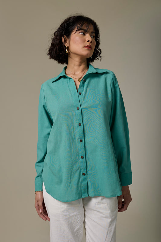Sea Mist Cotton Linen Shirt