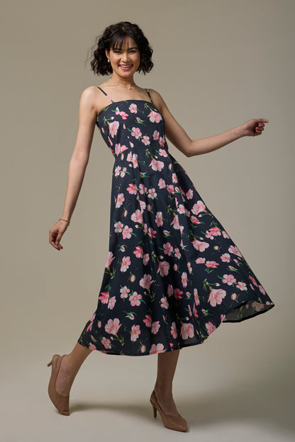 Black Cherry Strappy Dress