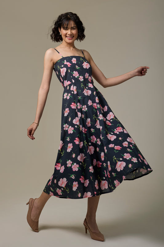 Black Cherry Strappy Dress