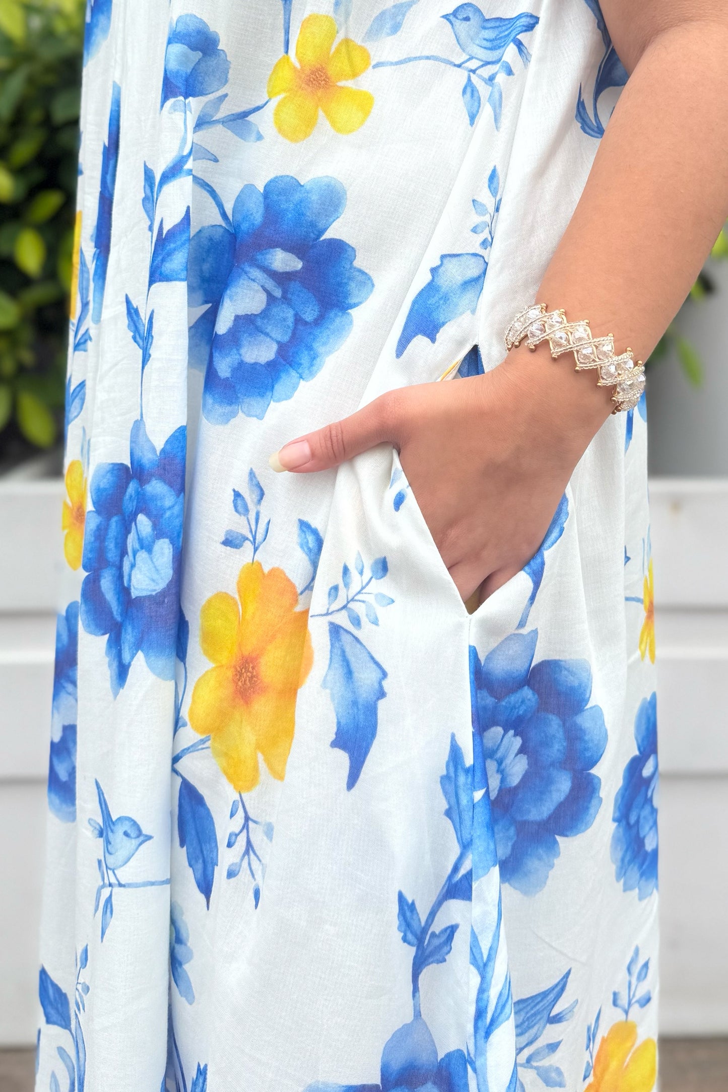 Blue Reverie A Line Dress