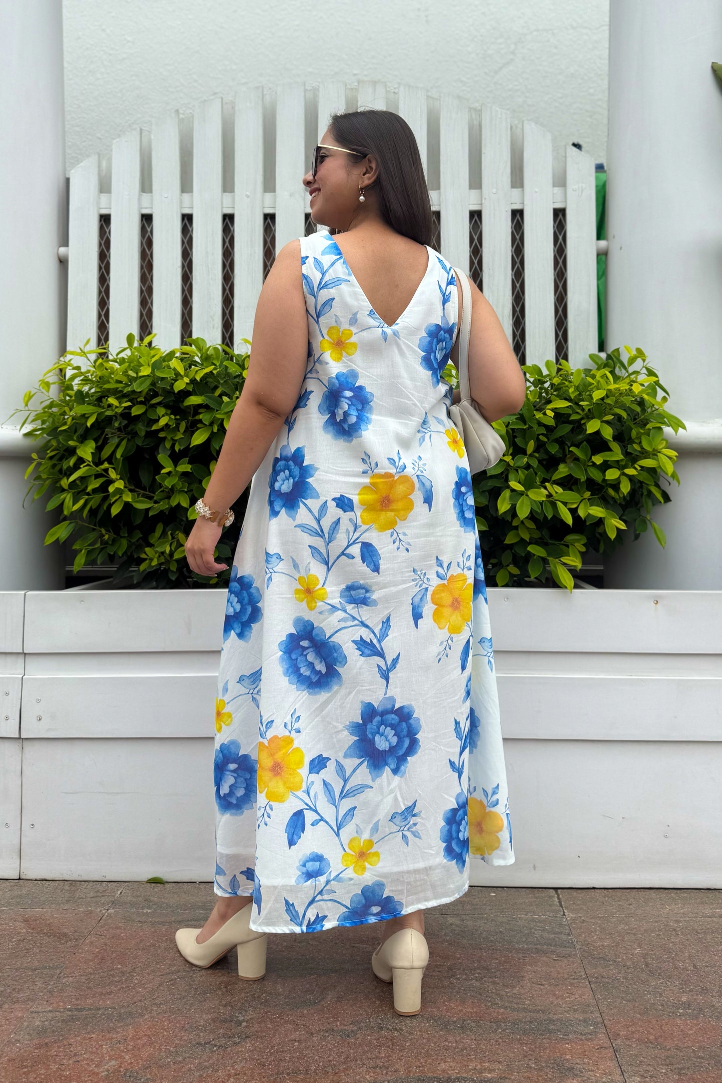 Blue Reverie A Line Dress
