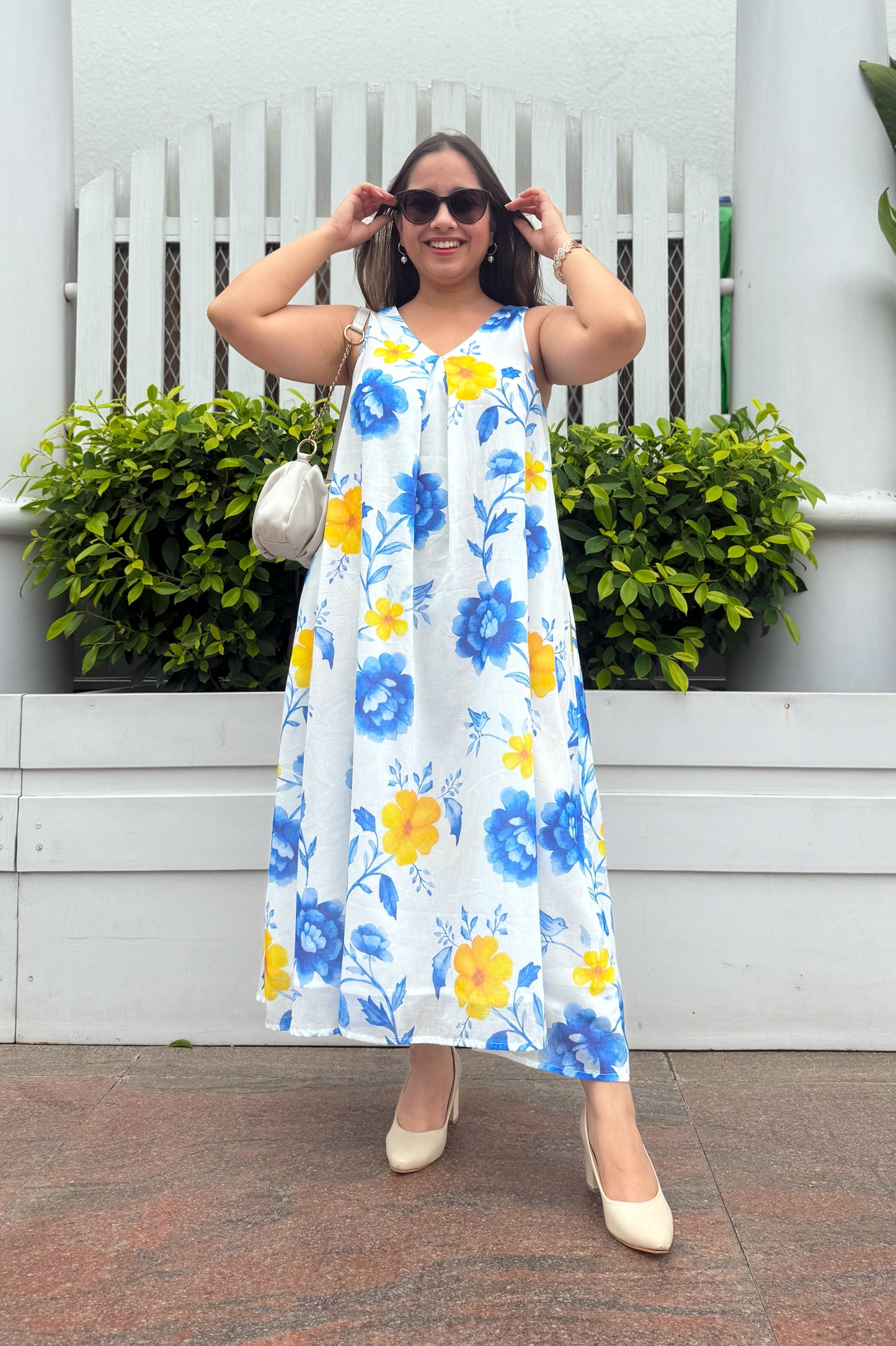 Blue Reverie A Line Dress