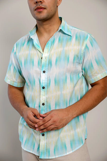 Blue Hawaiian Half Sleeve Shirt