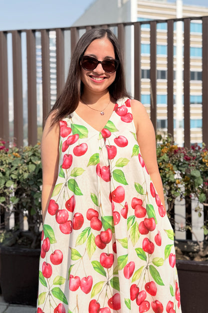 Cherry Blast A Line Dress