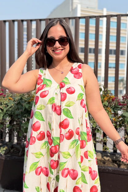 Cherry Blast A Line Dress