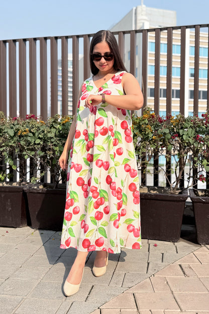 Cherry Blast A Line Dress