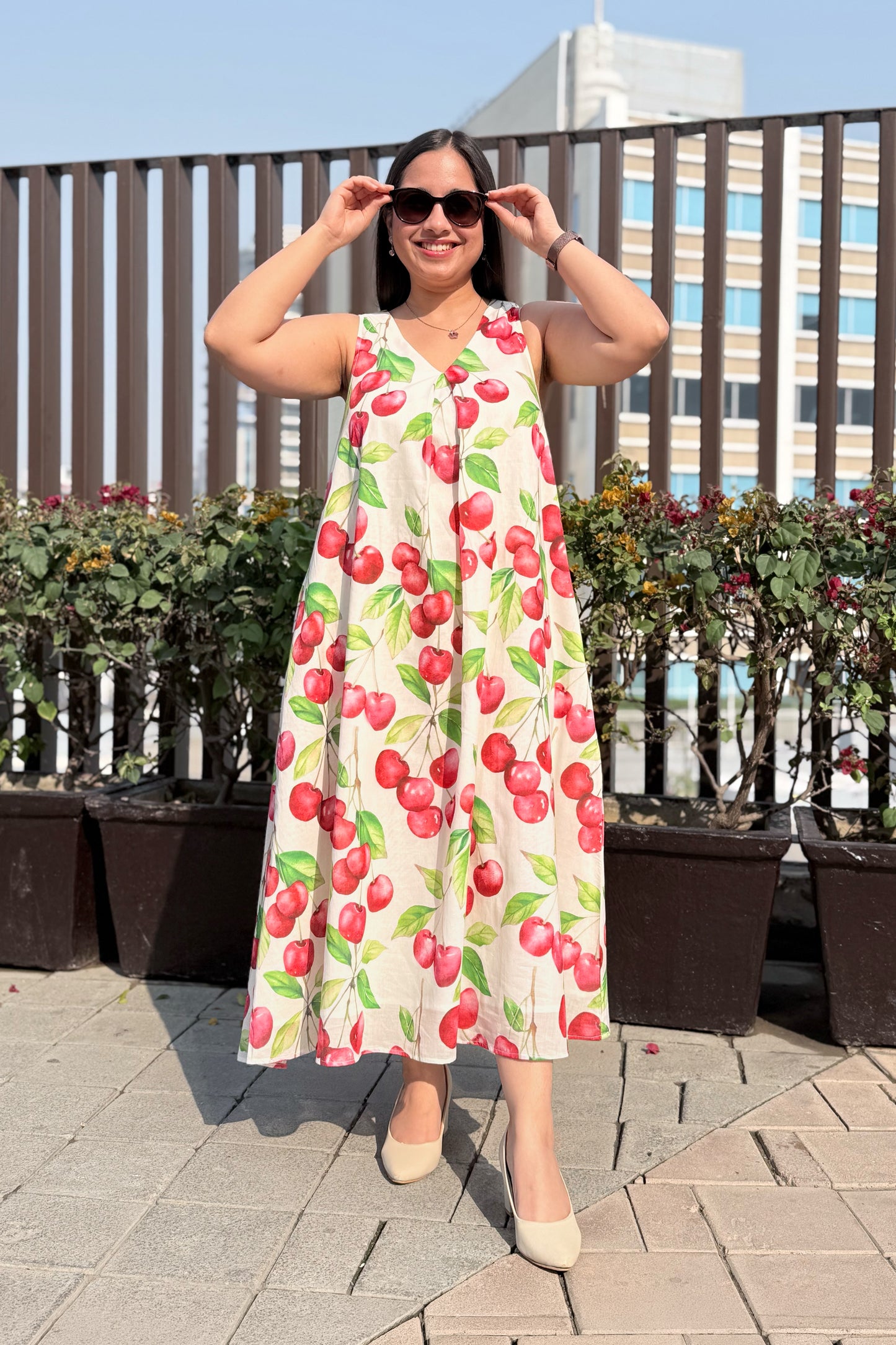 Cherry Blast A Line Dress