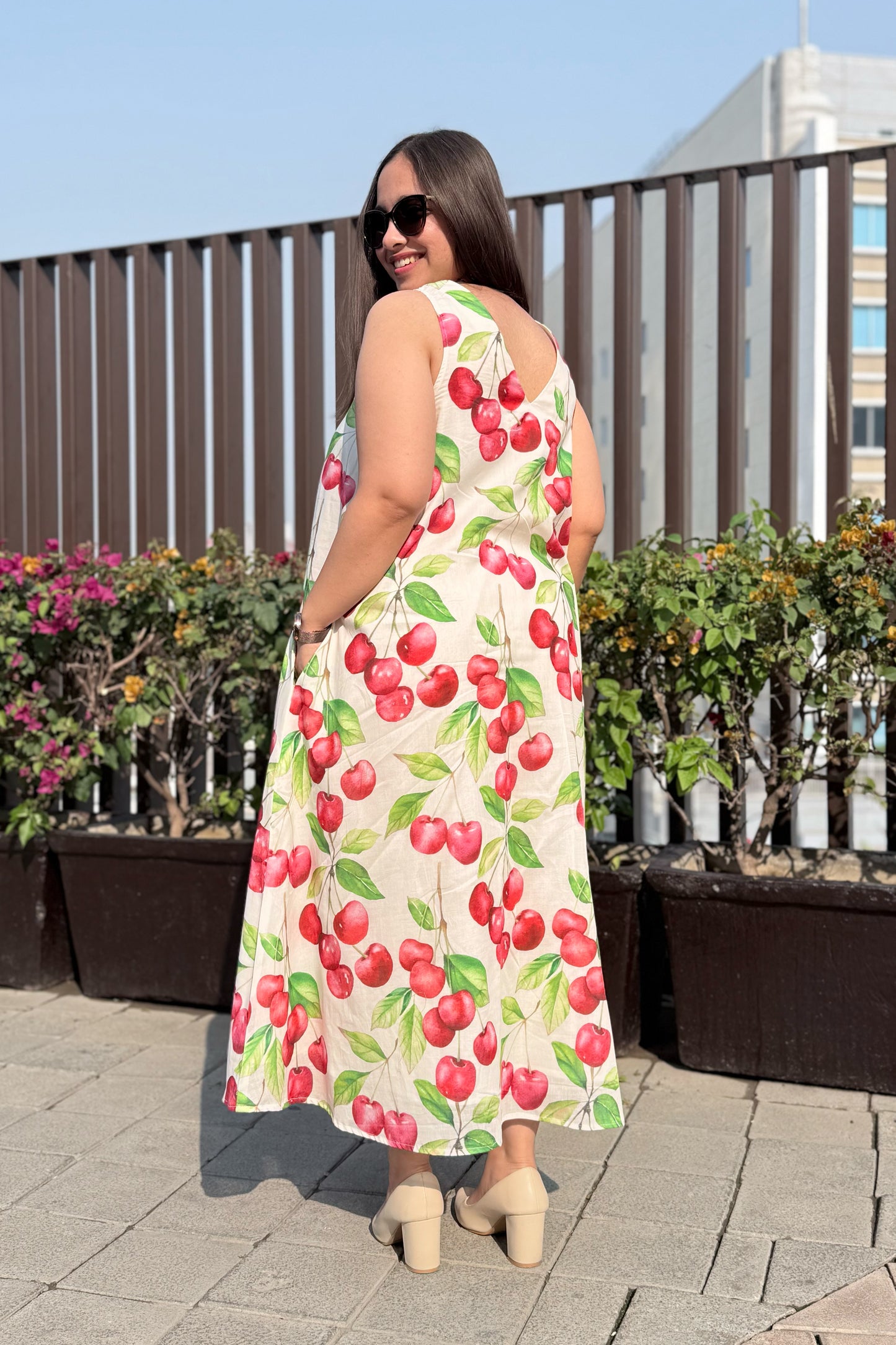Cherry Blast A Line Dress