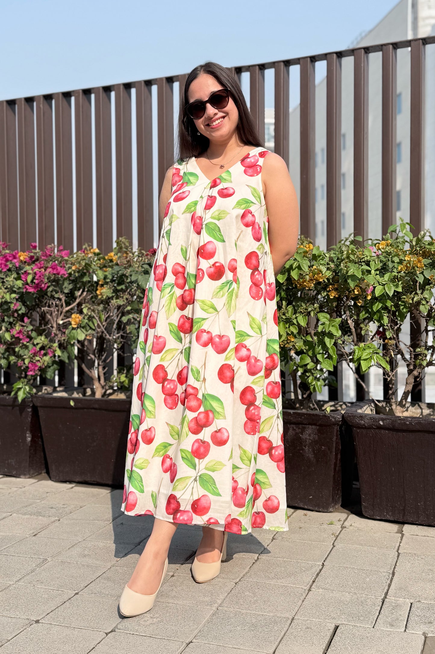 Cherry Blast A Line Dress