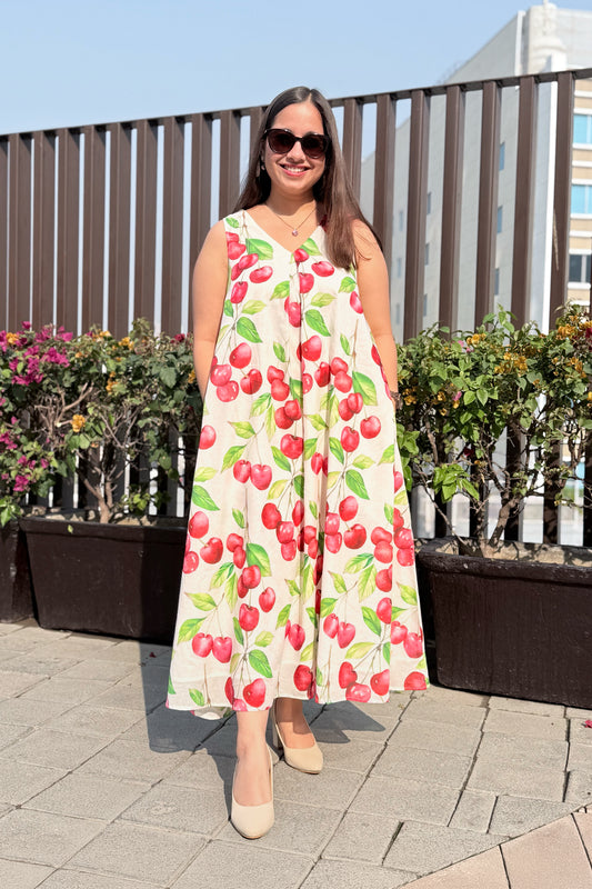 Cherry Blast A Line Dress