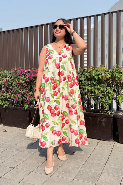 Cherry Blast A Line Dress