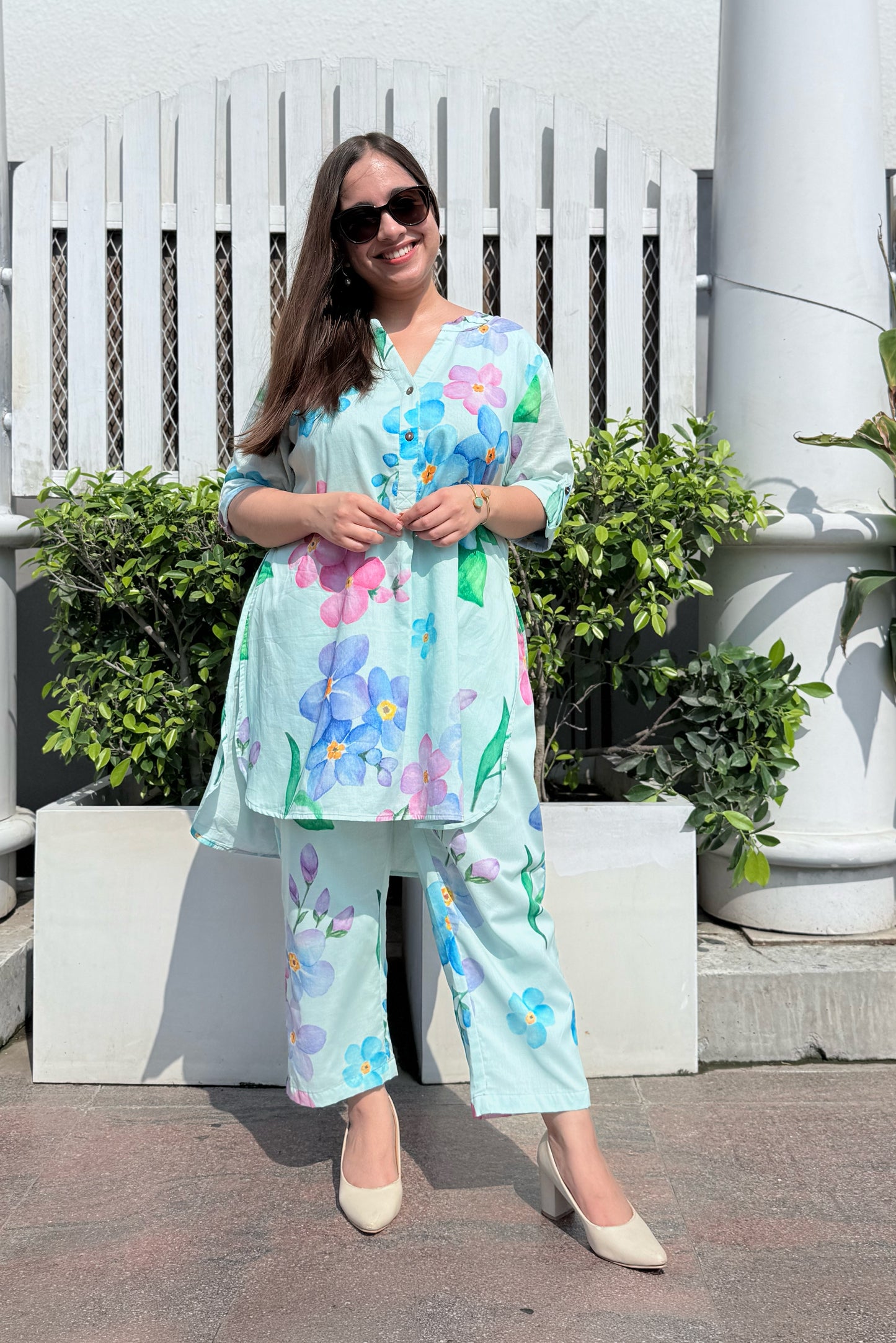 Forget Me Not Kurta Co-ord Set