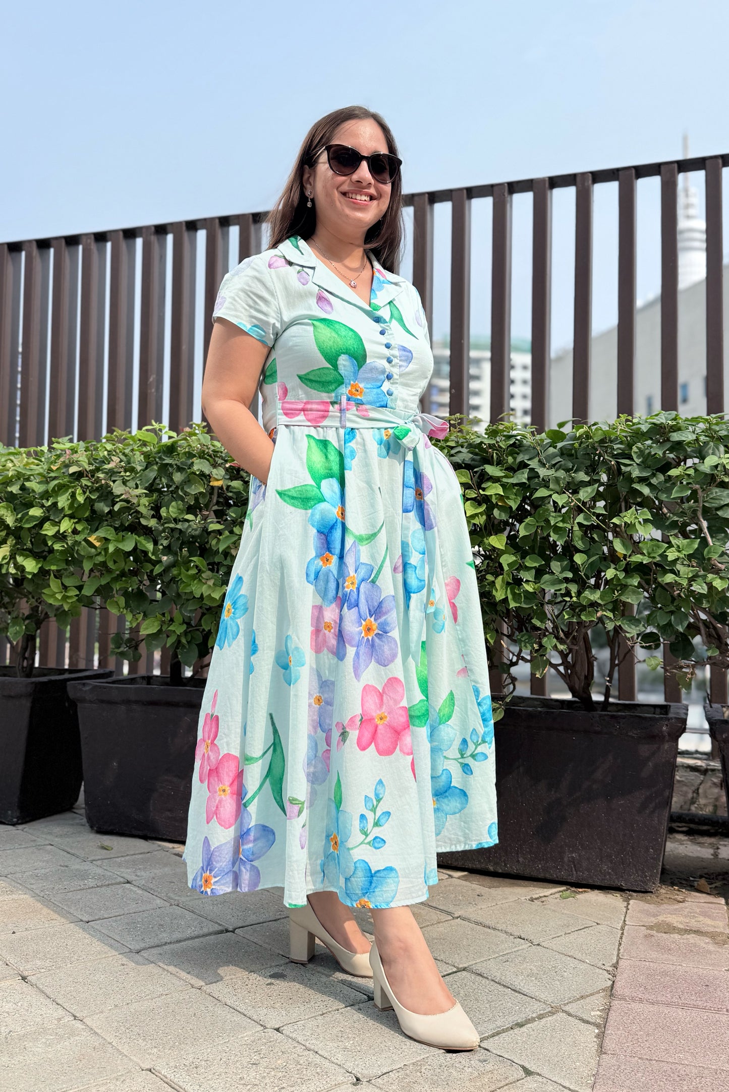 Forget Me Not Belt Dress