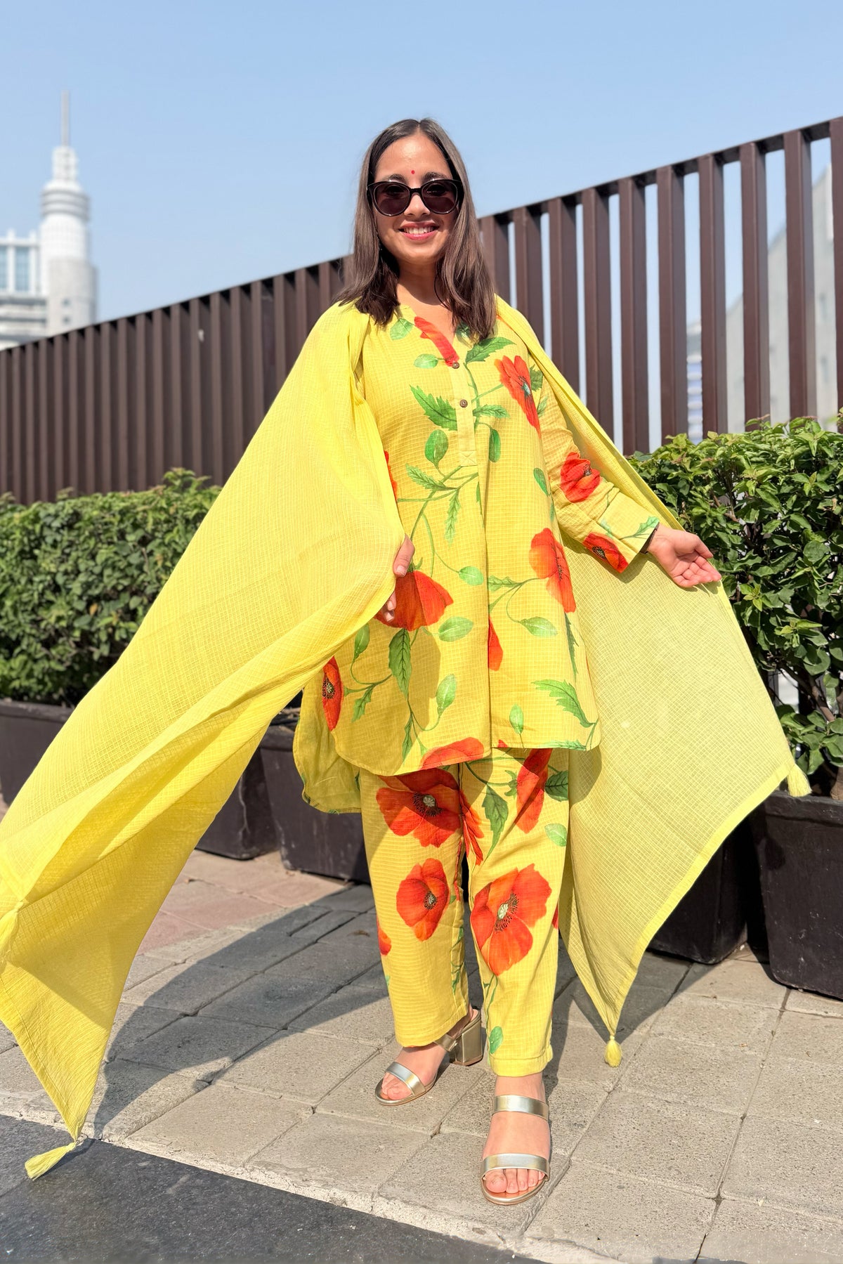 Poppy Garden Kurta Co-ord Set