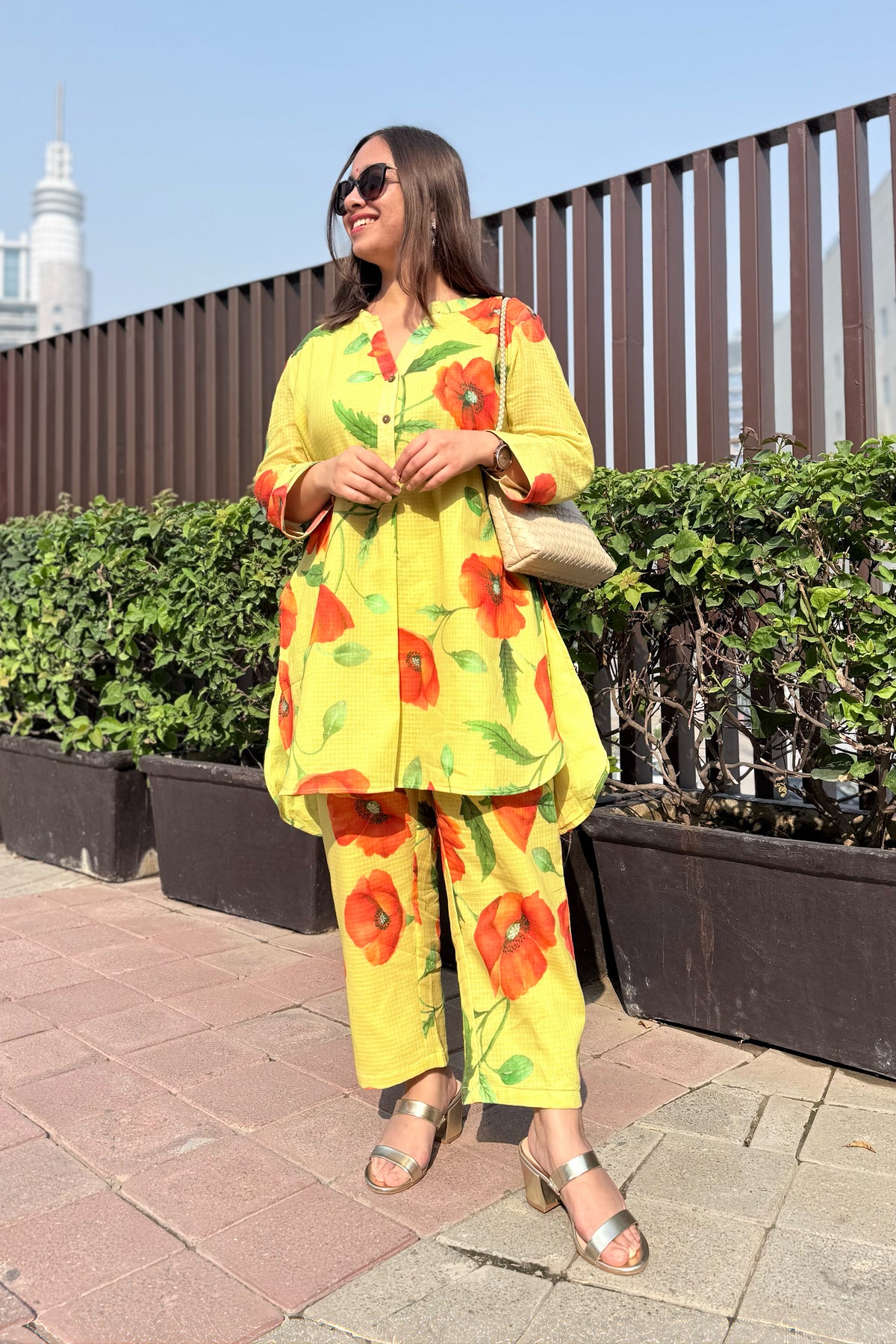 Poppy Garden Kurta Co-ord Set