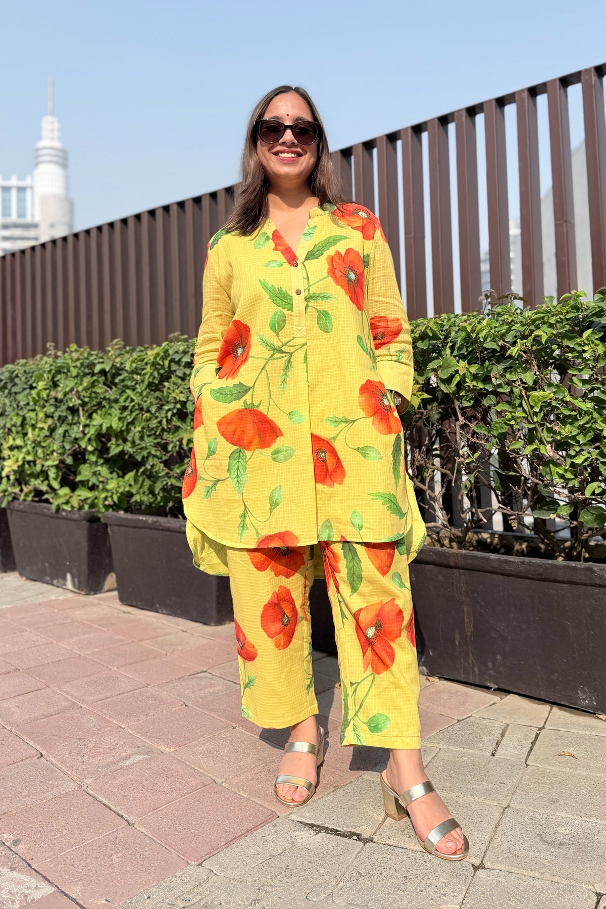 Poppy Garden Kurta Co-ord Set