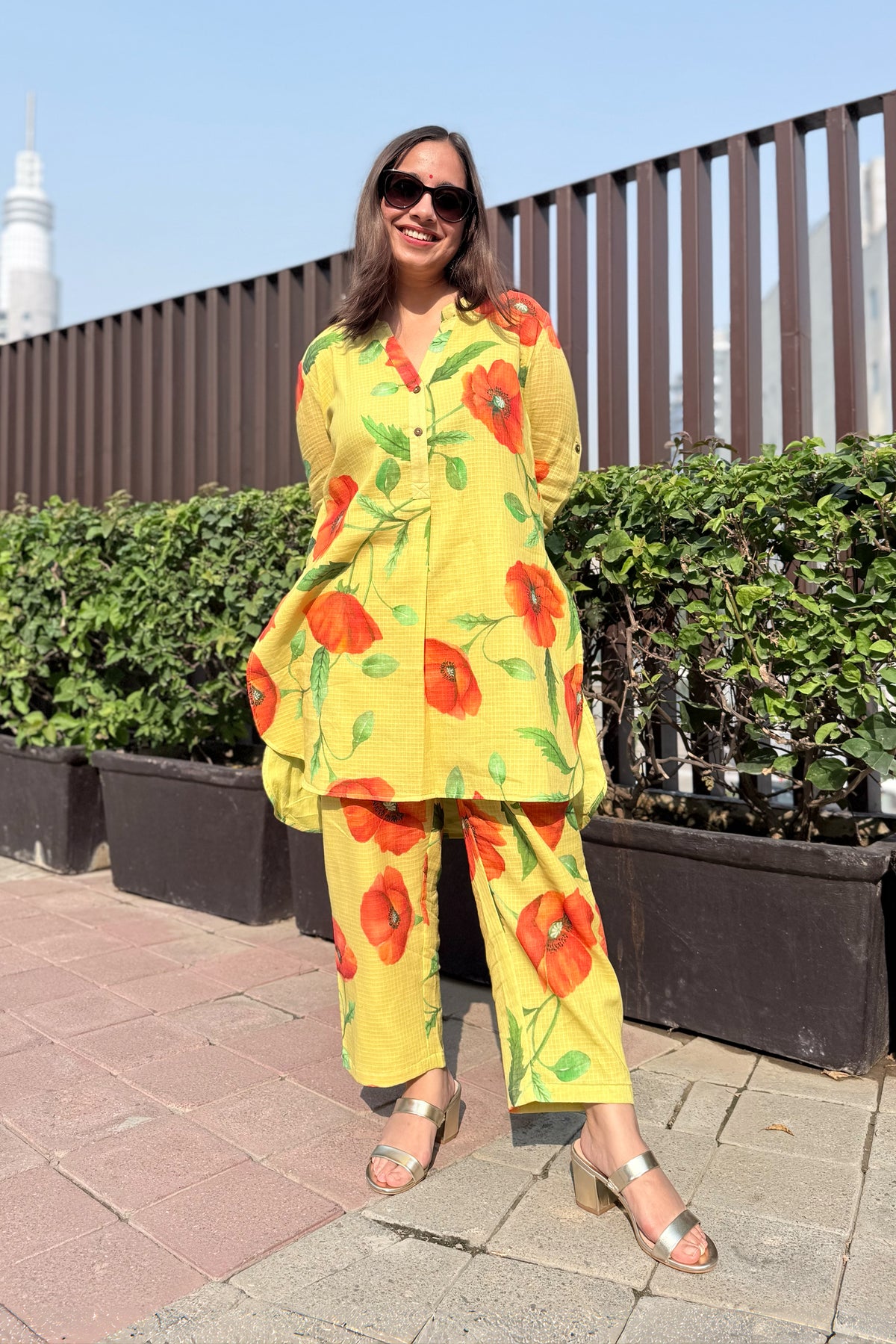 Poppy Garden Kurta Co-ord Set