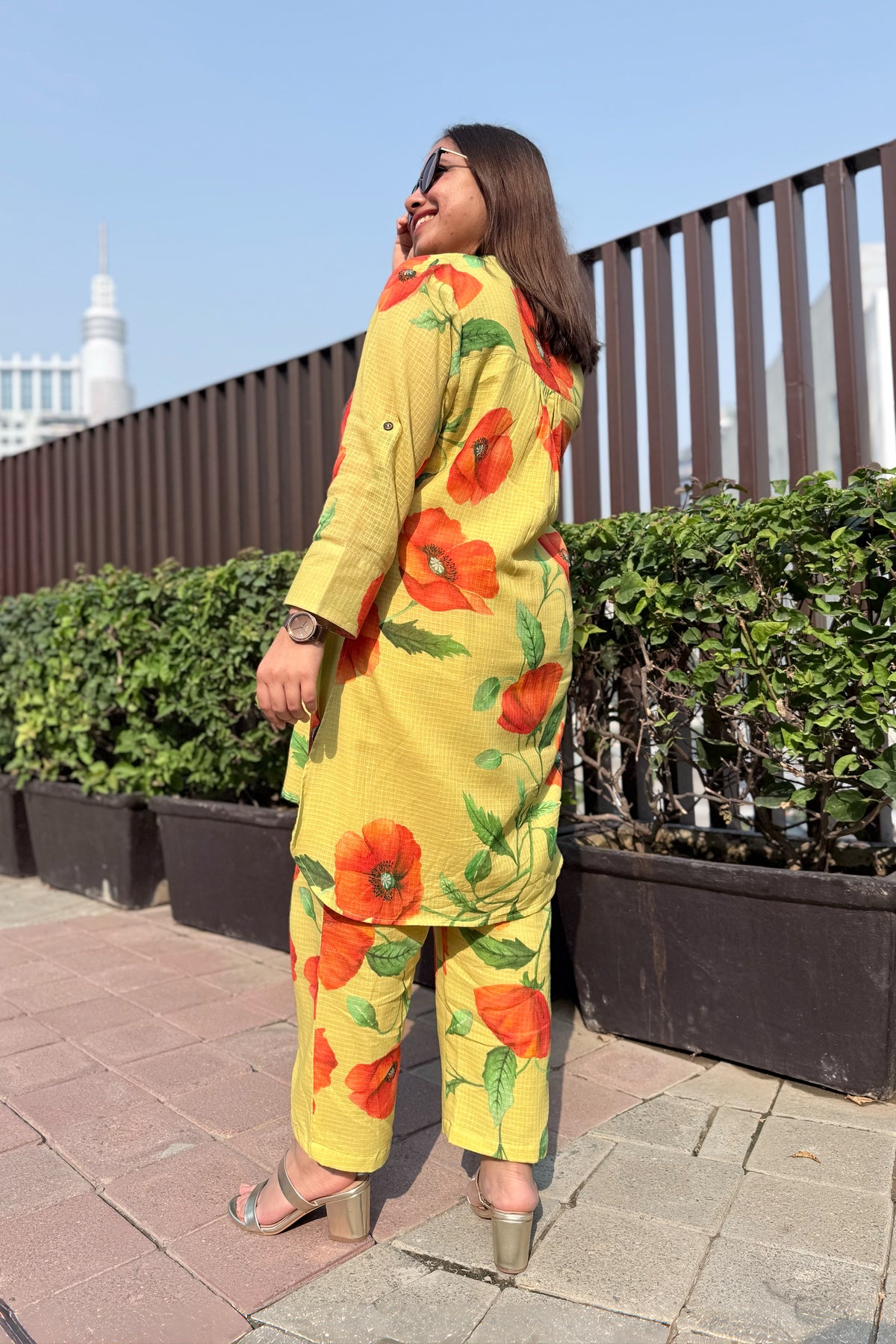 Poppy Garden Kurta Co-ord Set