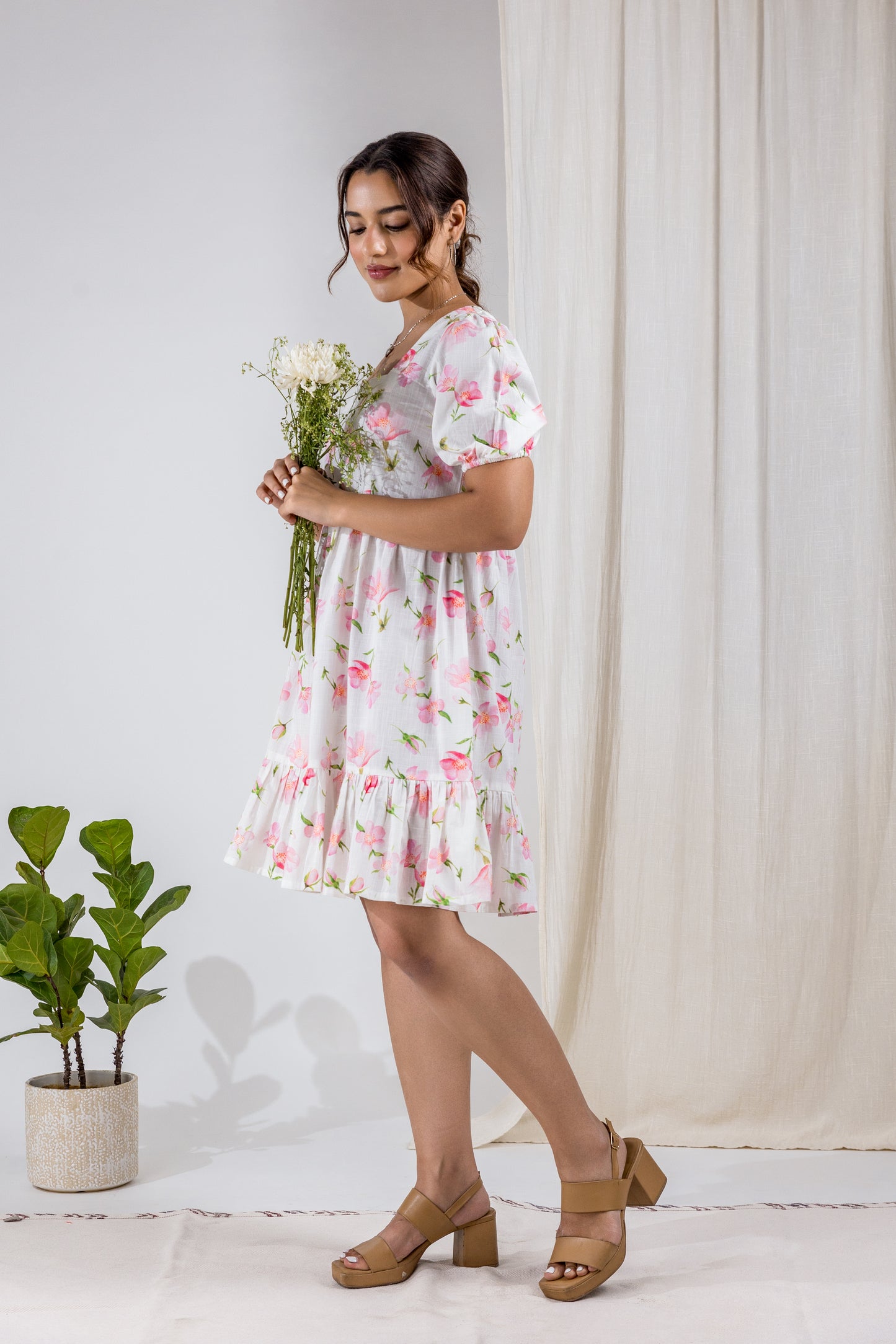 White Cherry Blossom Dress