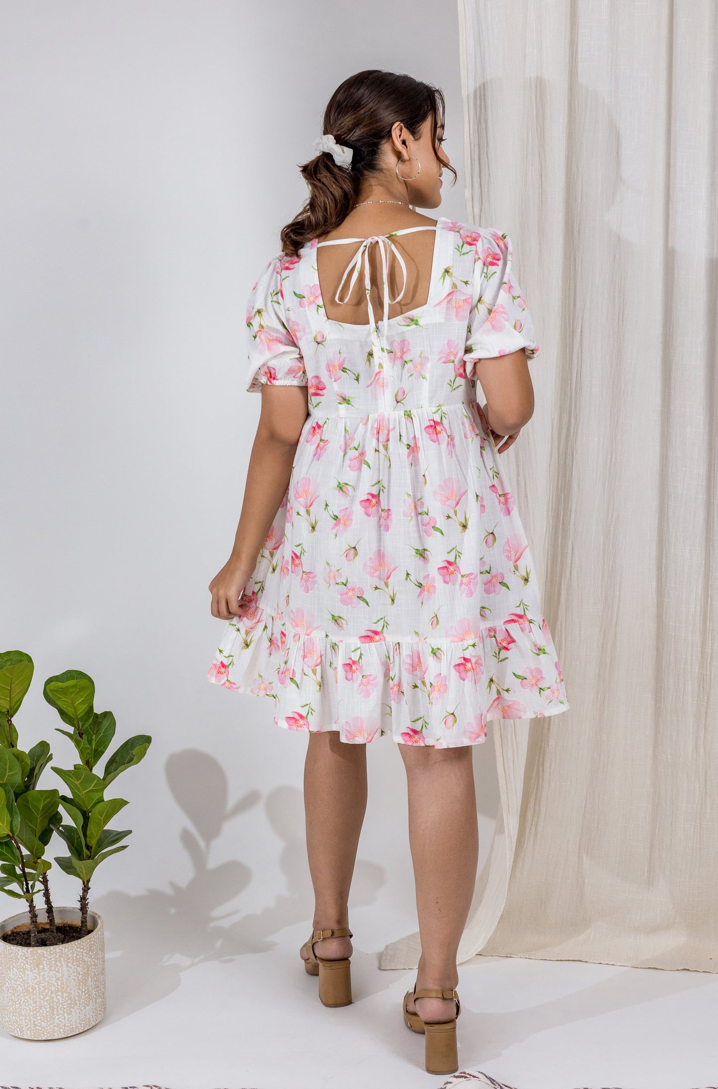 White Cherry Blossom Dress