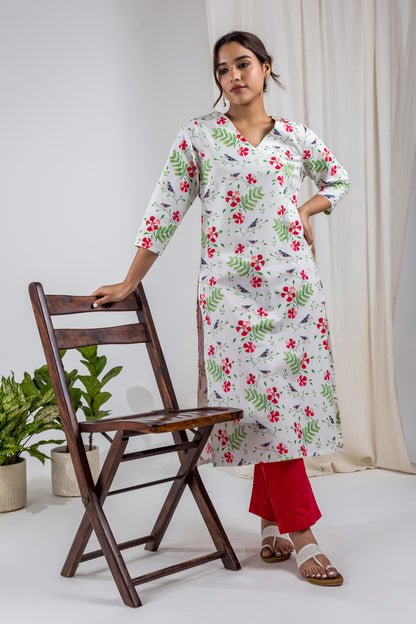 White Gulmohar Kurta Set