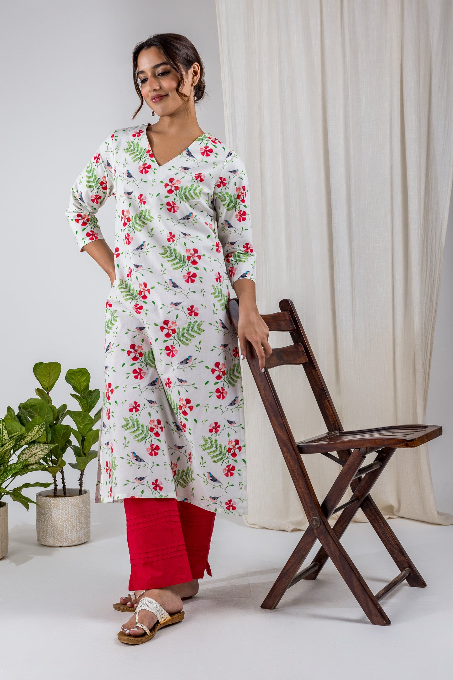 White Gulmohar Kurta Set