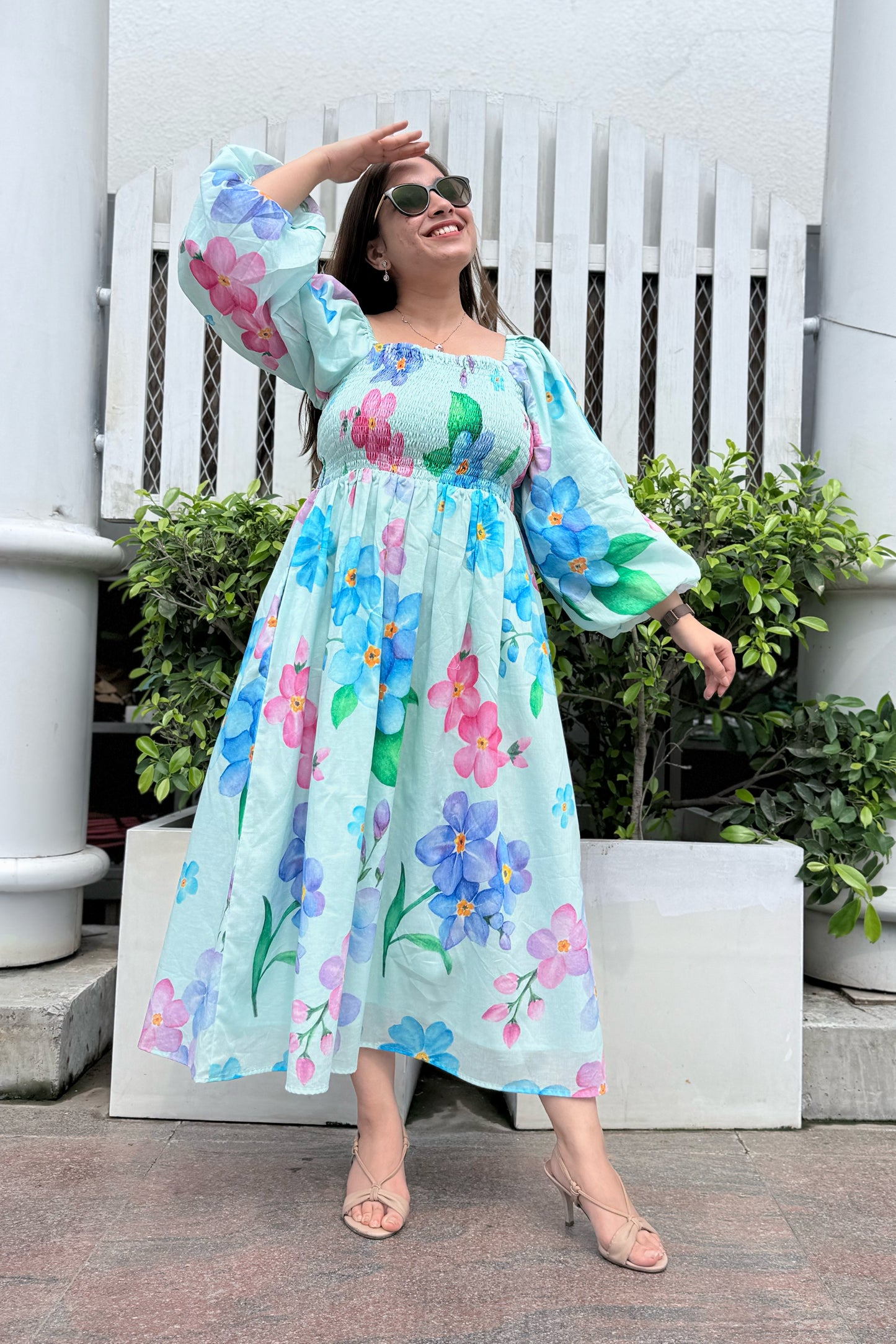Forget Me Not Smocked Dress