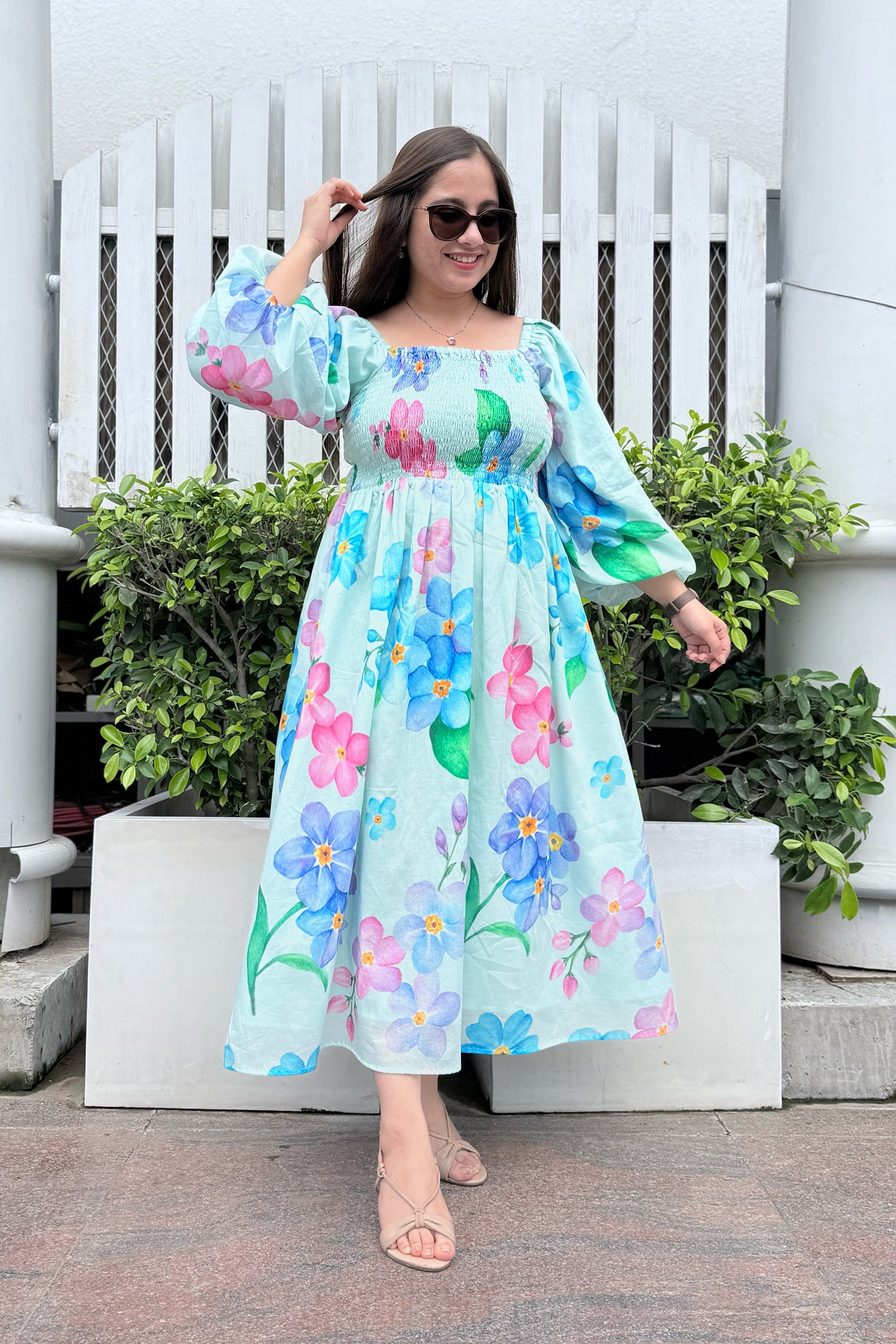 Forget Me Not Smocked Dress