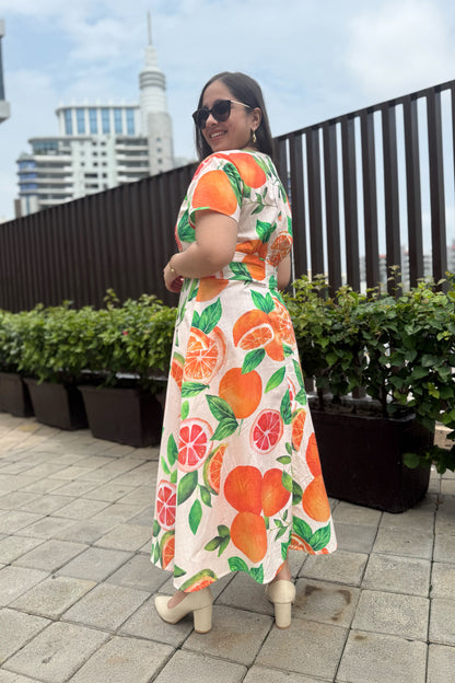 Tangerine Midi Dress