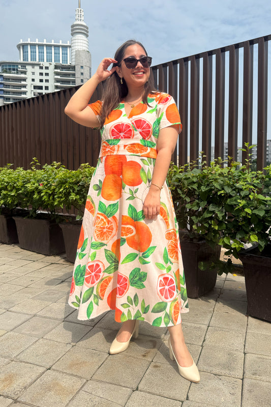 Tangerine Midi Dress
