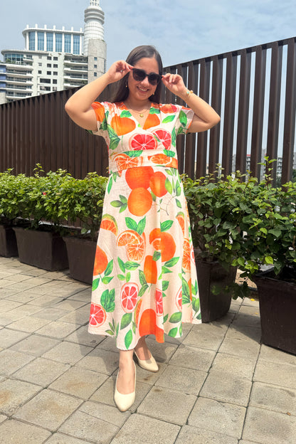 Tangerine Midi Dress