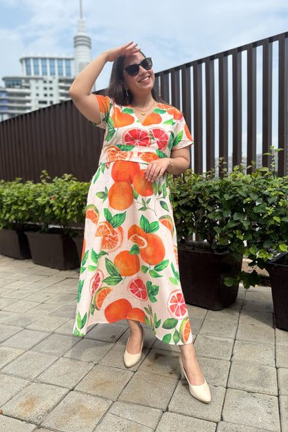 Tangerine Midi Dress