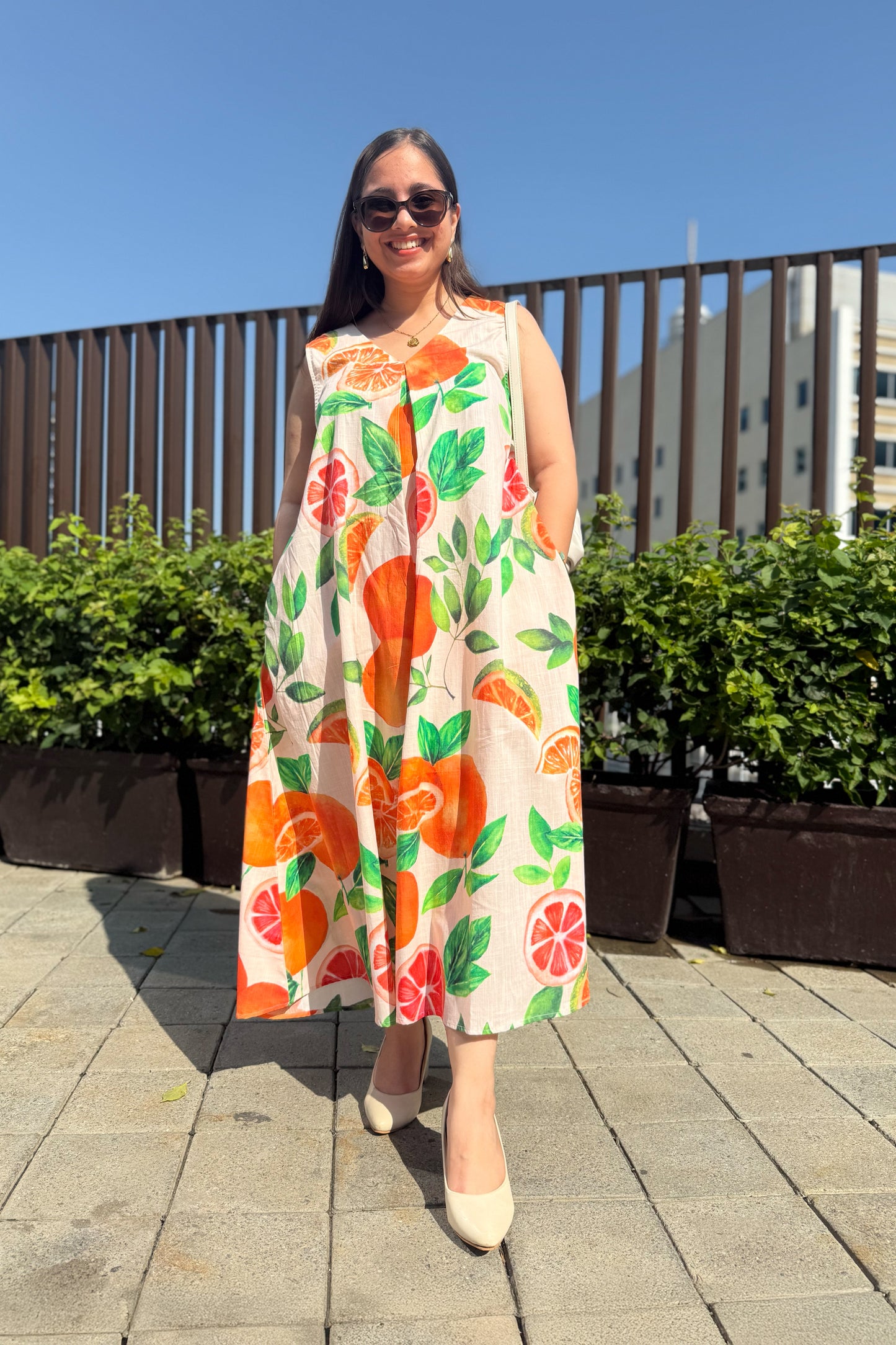 Tangerine A Line Dress