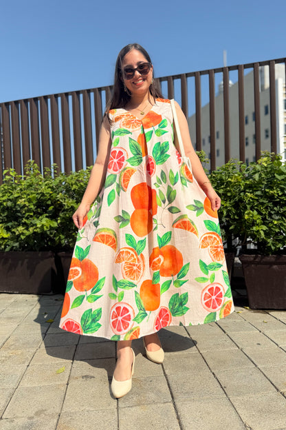 Tangerine A Line Dress