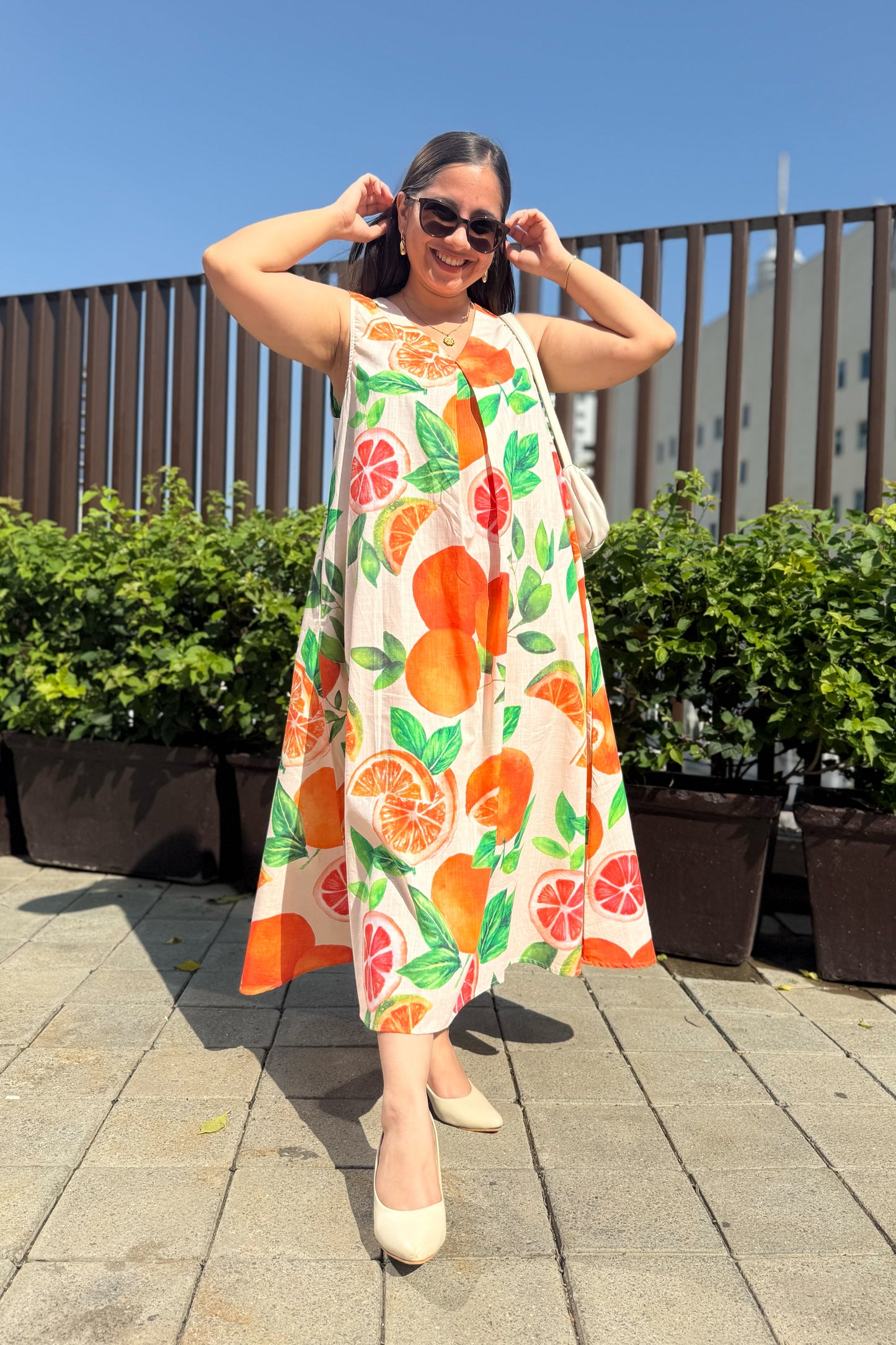 Tangerine A Line Dress