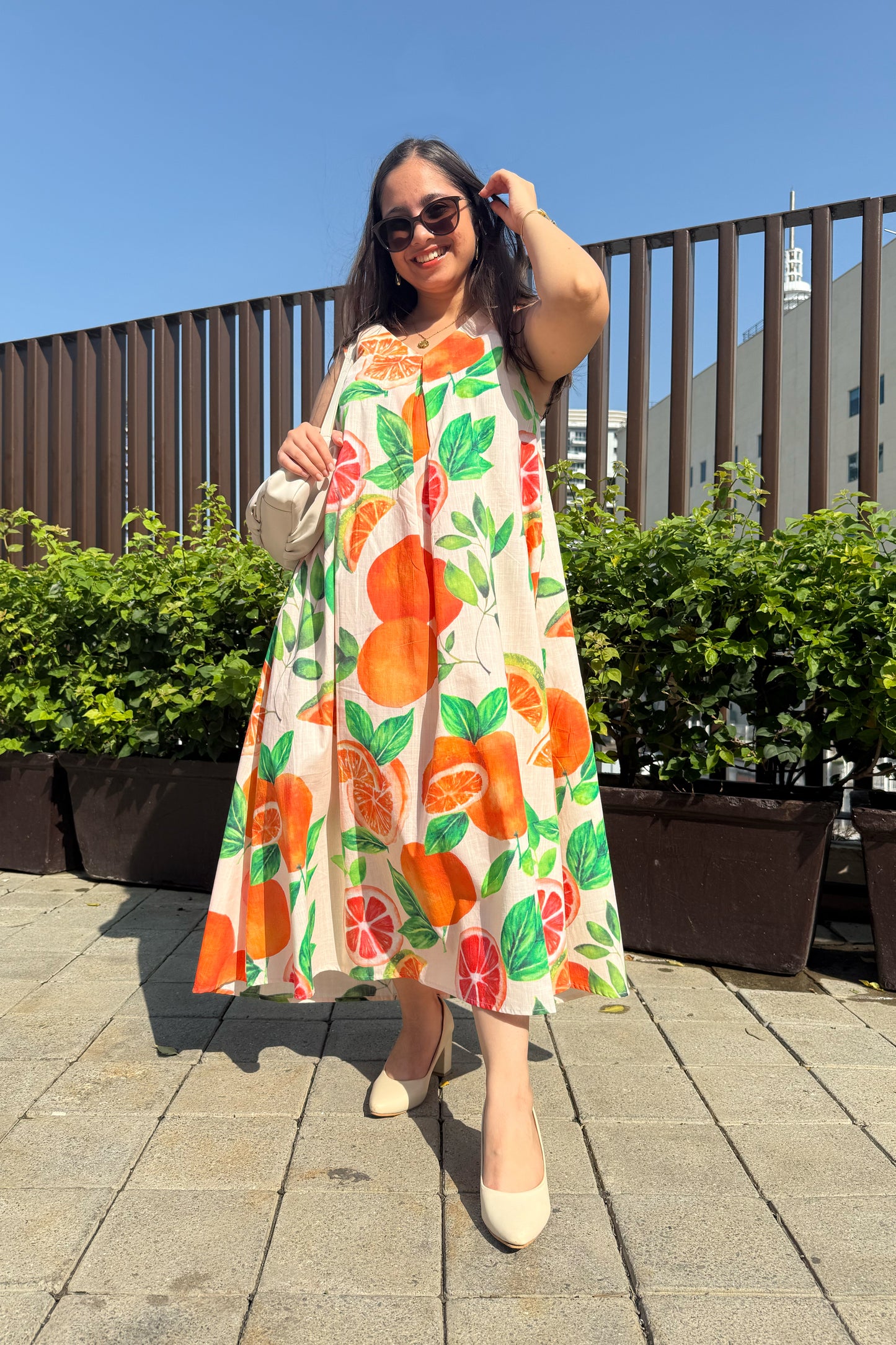Tangerine A Line Dress