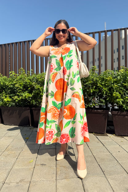 Tangerine A Line Dress