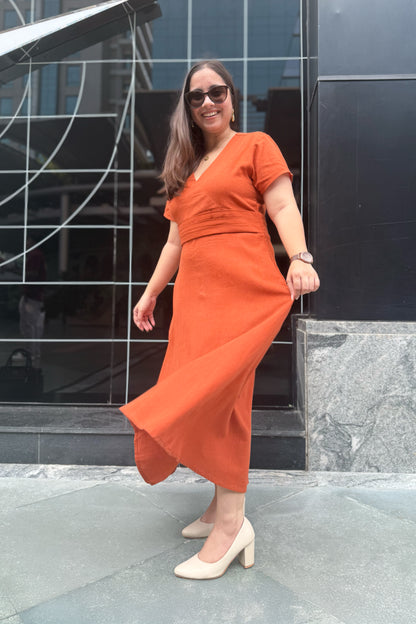 Terracotta Midi Dress