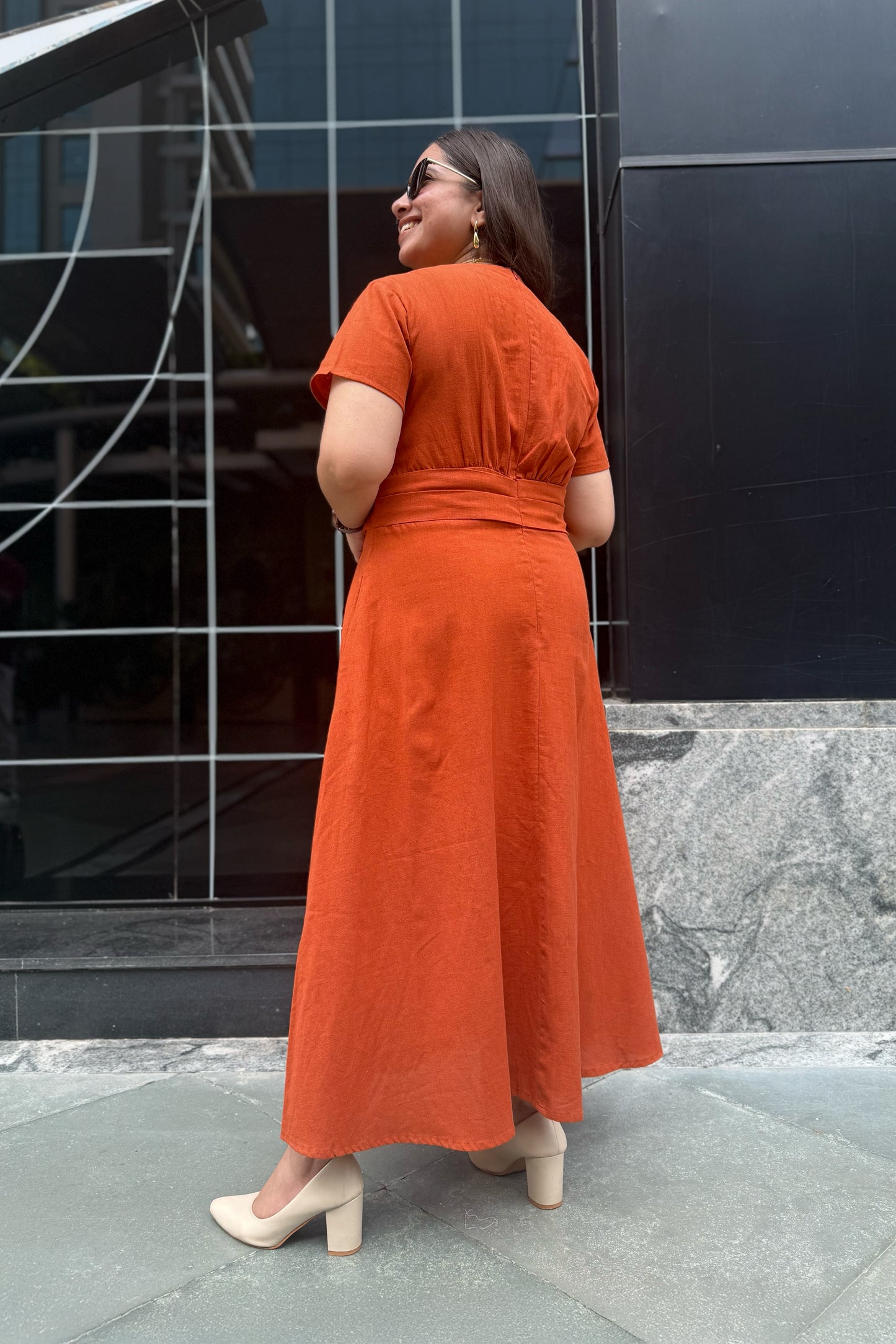 Terracotta Midi Dress