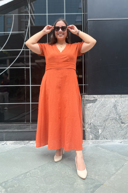 Terracotta Midi Dress