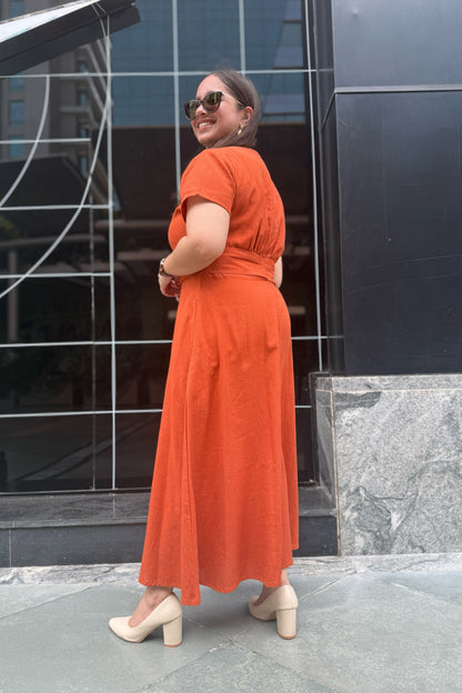 Terracotta Midi Dress