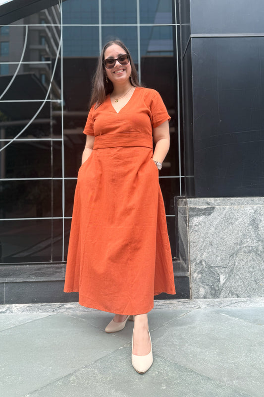 Terracotta Midi Dress